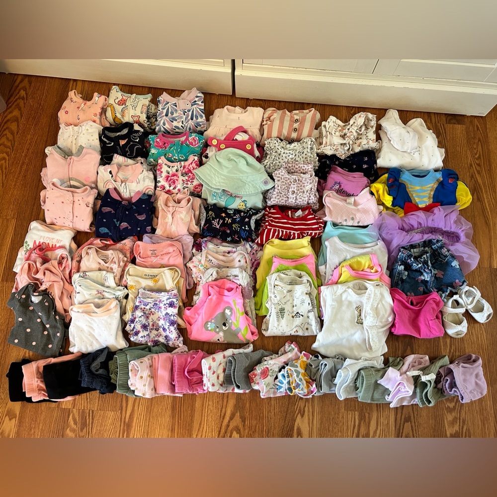 0-3 Baby Girl Clothes Lot, over 70 items!